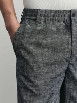 Брюки relax fit со льном / Zarina  фото 5