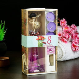 Набор подарочный Париж (диффузор и свечи) орхидея, Богатство Аромата