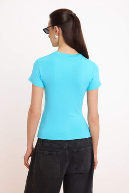 Trendyolmilla Siyah Viskoz/Yumusak Kumas Vucuda Oturan Esnek Orme Bluz TWOSS24BZ00296  фото 77
