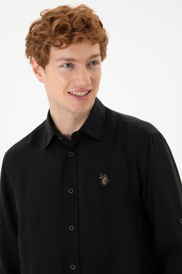 Мужская черная рубашка с длинным рукавом - U.s. polo assn фото 2