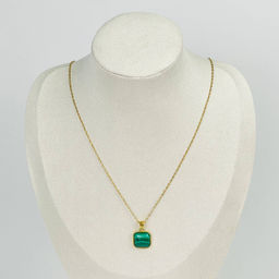 Кулон на цепочке из Малахита 45 см +
