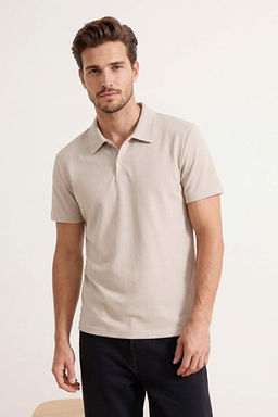 Ta_ Regular/Normal Kesim Yumu_ak Tu_eli _nterlok __t__tl_ Polo Yaka T-shirt TMNSS26PO00006