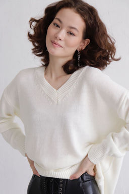 Базовый пуловер с V-образным вырезом - Martichelli фото 5