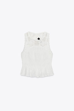 OPEN-BACK CROCHET MIX TOP - Zara фото 4