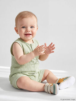 Bisiklet Yaka Erkek Bebek M?slin Tulum