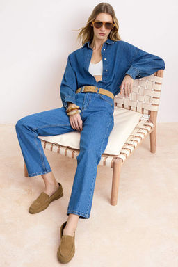 Mavi Normal Bel 100% Pamuk Straight Duz Kesim Jeans TWOSS26JE00096