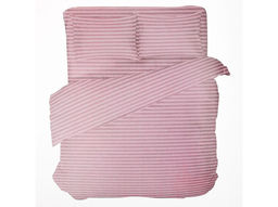 Комплект постельного белья 4251/1-БЧ евро сатин рис. 14-2305 цв. розовый 2*2