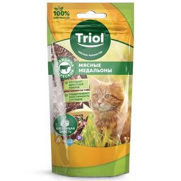 Мини-медальоны из говядины с треской для кошек, 40г