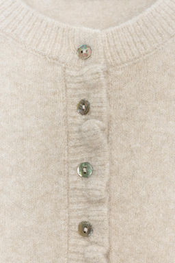 RUFFLE TRIM KNIT CARDIGAN - Zara фото 7
