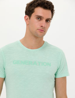 YESIL Slim Fit Bisiklet Yaka T-Shirt