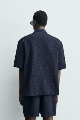 CAMISA JACQUARD TEXTURA / Marino - Zara фото 3