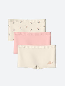 Bask?l? K?z ?ocuk Boxer 3l?