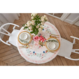 Скатерть круглая Этель Розы, d=220 см, 100 % хлопок