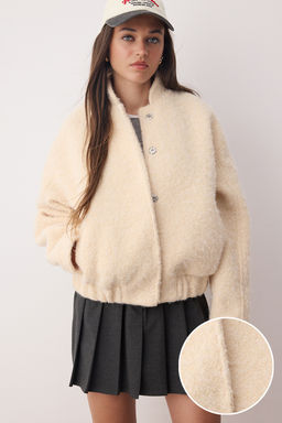 Ekru Regular Ince Ceket Mont