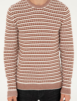 Трикотажный свитер узкого кроя с круглым вырезом Tile - Cacharel фото 7