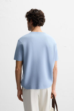 RELAXED FIT KNIT T-SHIRT - Zara фото 22