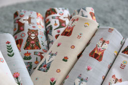 Ткань для пэчворка ЛЕСНЫЕ ЖИТЕЛИ 112 см 100% хлопок ( в метрах )