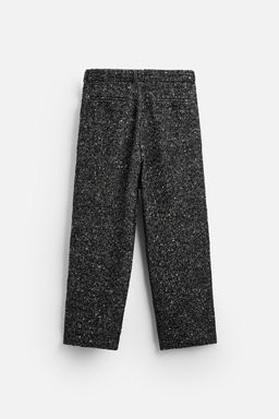 HERRINGBONE WIDE-LEG TROUSERS - Zara фото 7