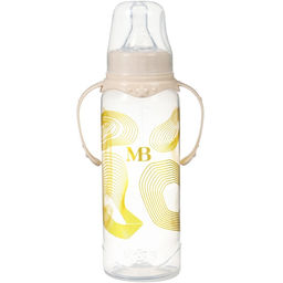 Бутылочка для кормления малыша M&B, от 3 мес., 250 мл цилиндр, с ручками