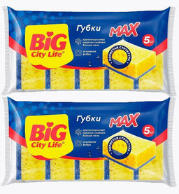 BIG CITY губки кухонные крупнопористые MAX (10шт)