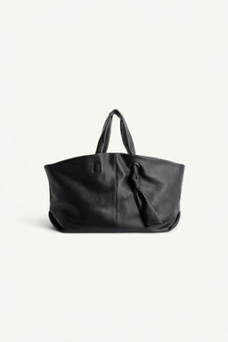 BOLSO SHOPPER PIEL / Negro - Zara фото 2
