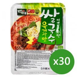 1 кор. Корейская рисовая лапша б/п со вкусом супа Юккедян Бэкче/Baekje, Корея, 92 г х 30 шт. Акция