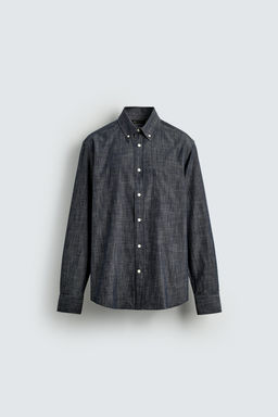 REGULAR FIT BUTTON-DOWN SHIRT - Zara фото 7