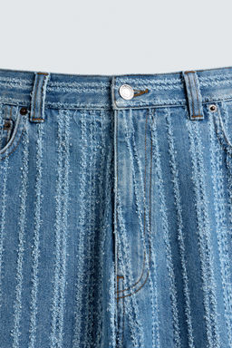 TEXTURED STRIPE JEANS - Zara фото 9