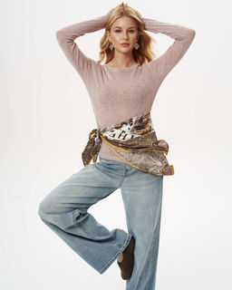 Полупрозрачный лонгслив из мягкого трикотажа-паутинка - Sahar art lab фото 11