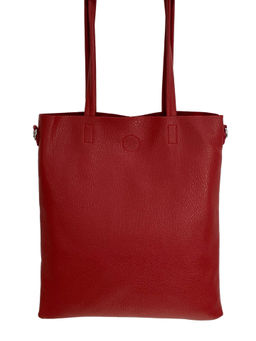 Женская сумка из искусственной кожи, цвет красный