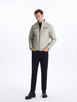 Standart Kal?p Dik Yaka Erkek Deri G?r?n?ml? Mont - Waikiki фото 2