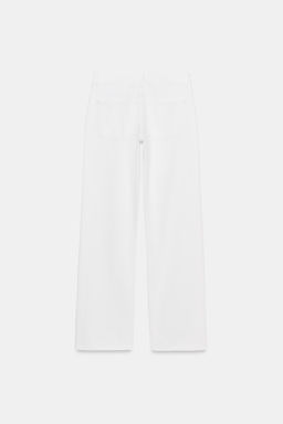 JEANS TRF WIDE LEG TIRO BAJO / Blanco - Zara фото 5