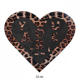 Аппликации пришивные арт.TBY.2257 Сердце 22см, уп.2шт