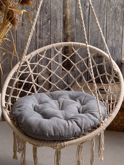 Подушка в кресло кокон и качели PR 60х60 см, рогожка, круглая, Bio-Line