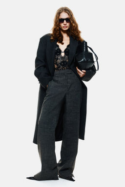 Pantal?n bootcut en mezcla de lana - H&m фото 6