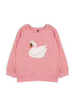 Somon K?z Cocuk Animal Bask?l? Orme Sweatshirt TKDAW25SW00001