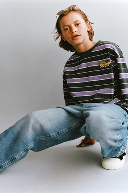 STRIPED EMBROIDERED T-SHIRT - Zara фото 2