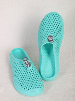 Сабо женские резиновые мятного цвета