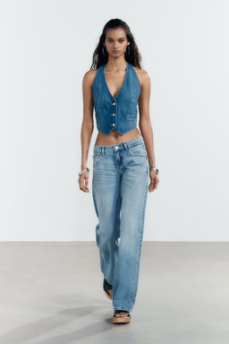TRF WIDE-LEG LOW-RISE JEANS