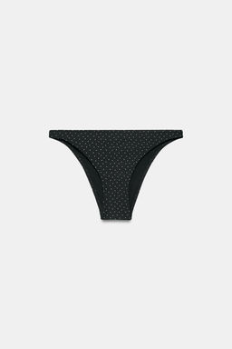 BRAGUITA BIKINI ESTAMPADO TOPOS / Negro - Zara фото 9
