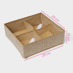 Органайзер для хранения белья Доляна Points, 4 ячейки, 292910 см, бежевый фото 3