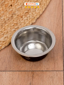 Миска металлическая "Paws", матовая, черная 240 мл AEPBRCP - 01