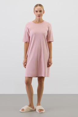 Е 10066/розовый лед,мини сердечки сорочка ночная жен