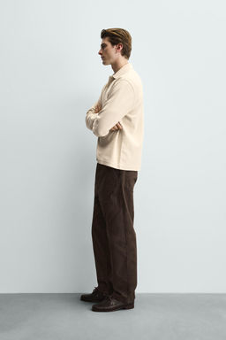STRIPED TEXTURED POLO SHIRT - Zara фото 5