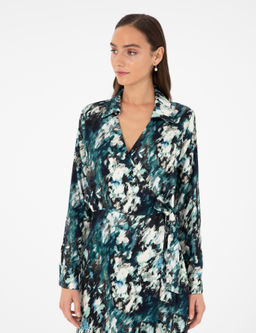 Koyu Ye_il Comfort Fit Dokuma Elbise - Pierre cardin фото 2