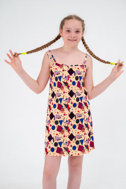 Ночная сорочка детская из кулирки Оливия мозайка - Амадэль фото 7