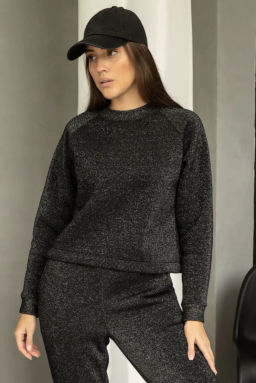 ALMANDO MELADO Свитшот женский Outwear/Футер Цвет:черный меланж