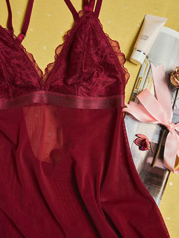 Balensiz Dolgusuz Dantelli Babydoll