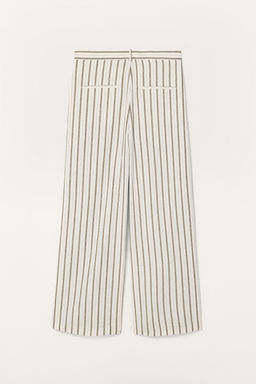 LIMITED EDITION STRIPED LINEN BLEND TROUSERS