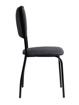 Стул мягкий для кухни разборный «Камелот», обивка рогожка, цвет чёрный/серый